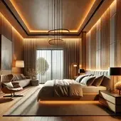 Luxury bedroom design in new delhi, gurugram